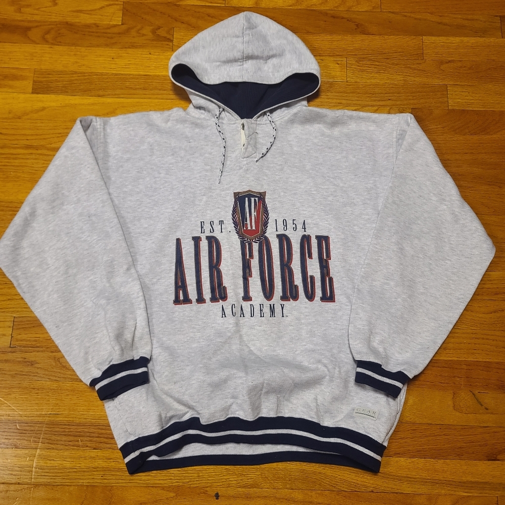 VTG 90s Gear For Sports Air Force Academy Hoodie Size XL